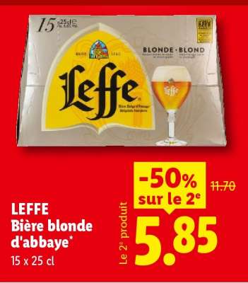 LEFFE Bière Blonde d'Abbaye