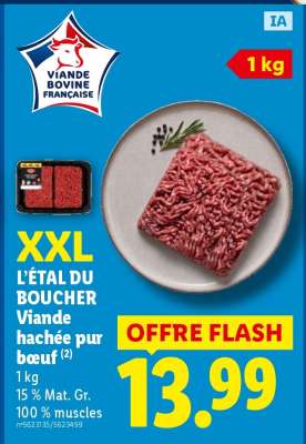 XXL L'ÉTAL DU BOUCHER Viande hachée pur bœuf