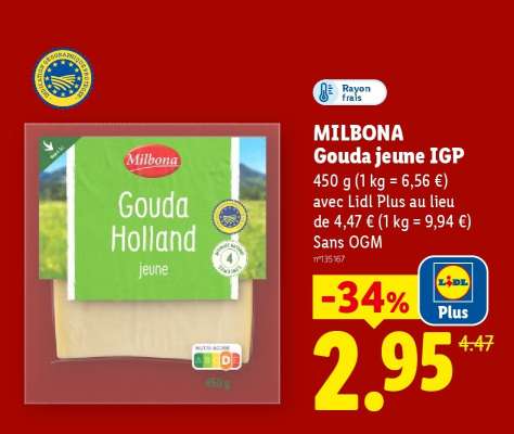 MILBONA Gouda jeune IGP