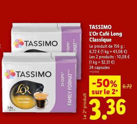 Tassimo L'Or Café long classique