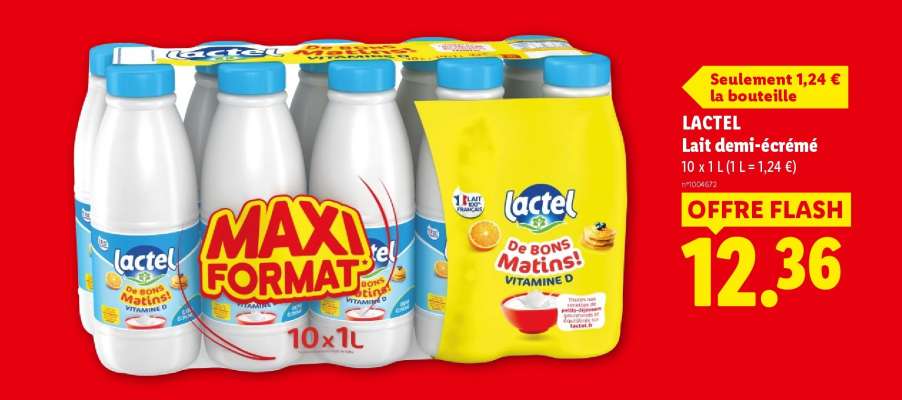 Lactel Lait Demi-écrémé