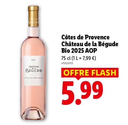 Côtes de Provence Château de la Bégude Bio 2025 AOP