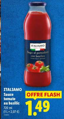 ITALIAMO Sauce tomate au basilic