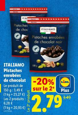 ITALIAMO Pistaches enrobées de chocolat