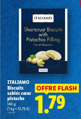 ITALIAMO Biscuits sablés cœur pistache