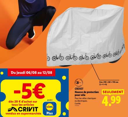 CRIVIT Housse de protection pour vélo