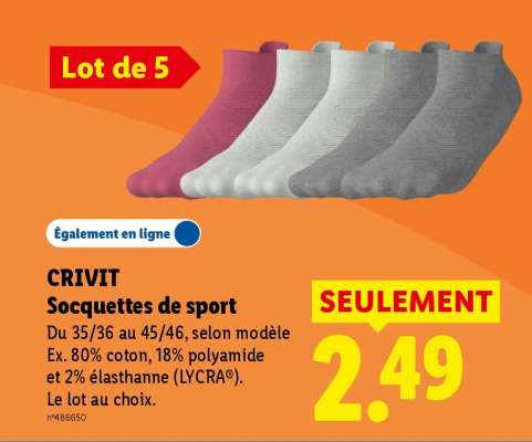 CRIVIT Socquettes de sport