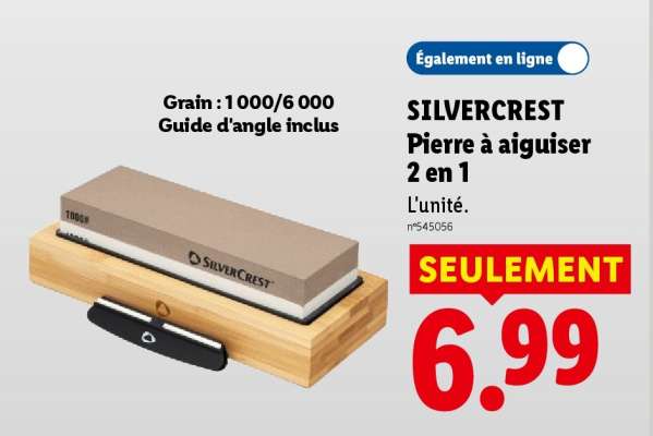 SILVERCREST Pierre à aiguiser 2 en 1