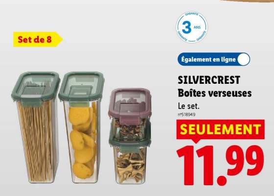 SILVERCREST Boîtes verseuses