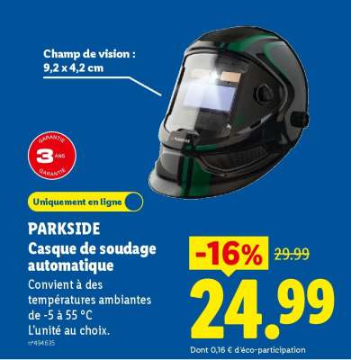 PARKSIDE Casque de soudage automatique