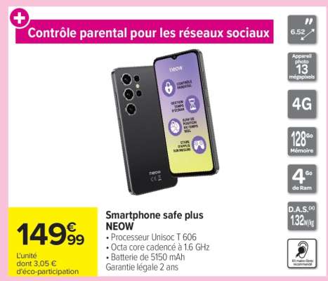Smartphone safe plus NEOW