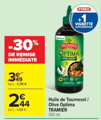 Huile de Tournesol/Olive Optima TRAMIER