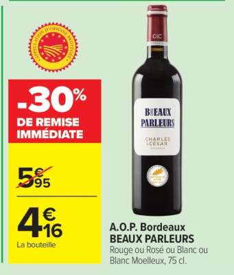 A.O.P. Bordeaux BEAUX PARLEURS