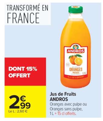 Jus de Fruits ANDROS