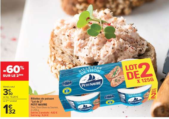 Rillettes de Poisson "Lot de 2" PETIT NAVIRE