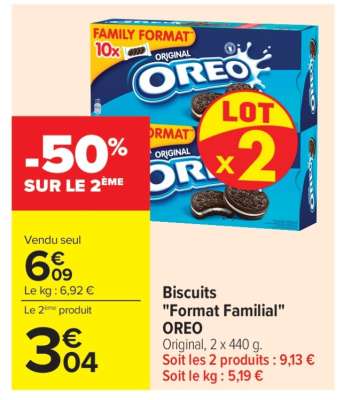 Biscuits «Format familial» OREO