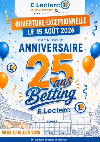 Catalogue E.Leclerc - 03/08/2026 - 15/08/2026.