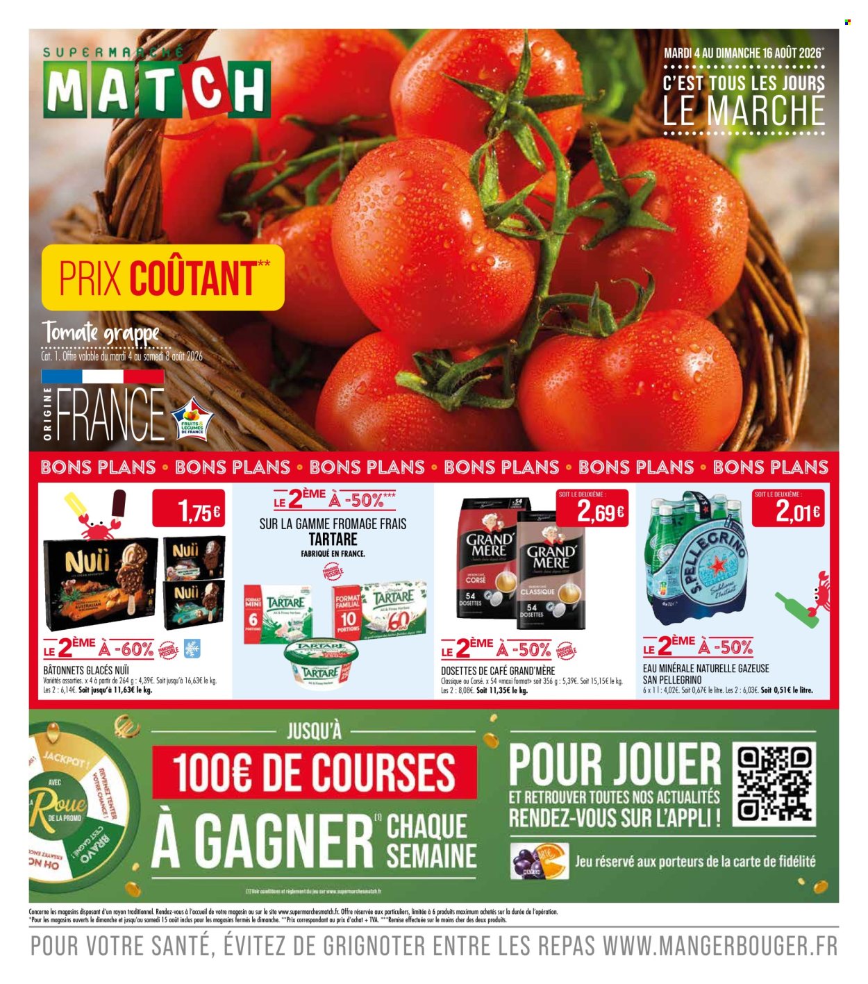 Catalogue Supermarché Match - 04/08/2026 - 16/08/2026. Page 1