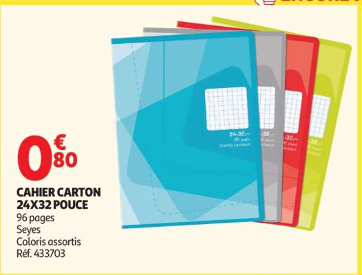 CAHIER CARTON 24X32 POUCE