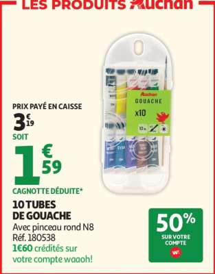 10 TUBES DE GOUACHE