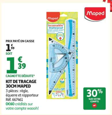 KIT DE TRACAGE 30CM MAPED