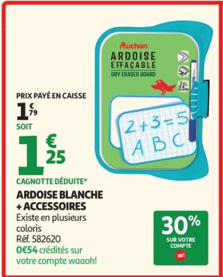 ARDOISE BLANCHE + ACCESSOIRES