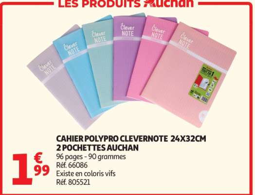 CAHIER POLYPRO CLEVERNOTE 24X32CM