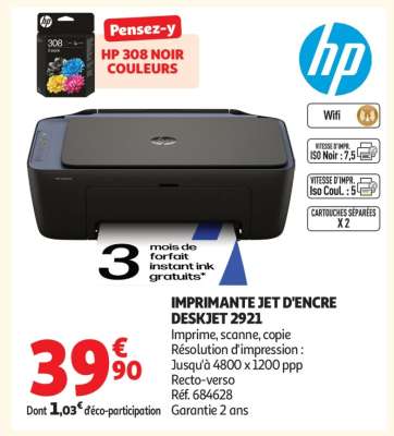 IMPRIMANTE JET D'ENCRE DESKJET 2921