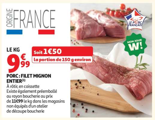 Porc : Filet Mignon Entier