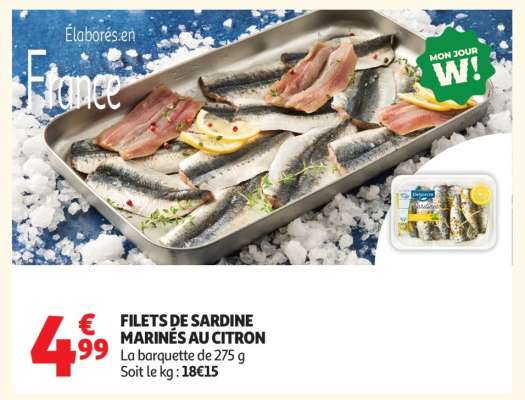 FILETS DE SARDINE MARINÉS AU CITRON