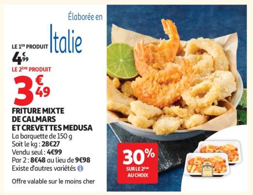 FRITURE MIXTE DE CALMARS ET CREVETTES MEDUSA