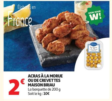 ACRAS À LA MORUE OU DE CREVETTES MAISON BRIAU