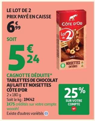LE LOT DE 2 CÔTE D'OR