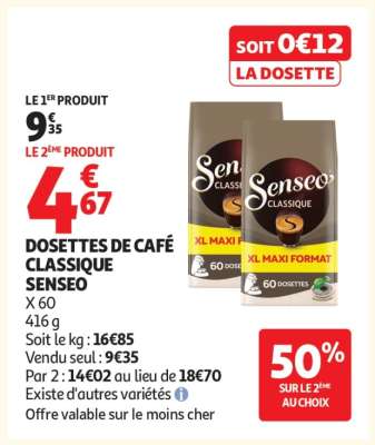 Dosettes De Café Classique Senseo