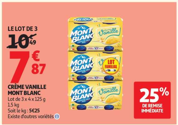 CRÈME VANILLE MONT BLANC