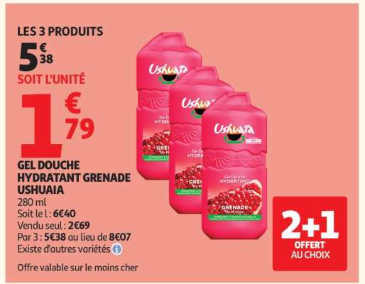 GEL DOUCHE HYDRATANT GRENADE USHUAIA