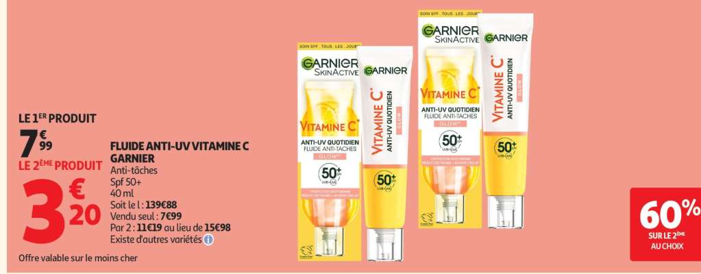 FLUIDE ANTI-UV VITAMINE C GARNIER