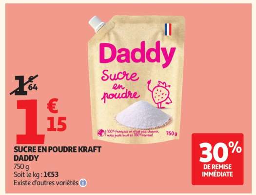 SUCRE EN POUDRE KRAFT DADDY