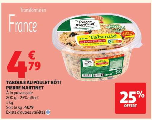 TABOULÉ AU POULET RÔTI PIERRE MARTINET
