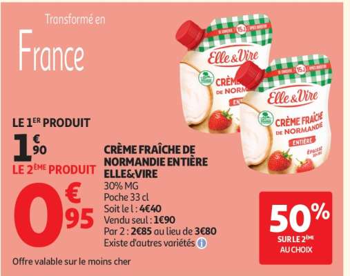 CRÈME FRAÎCHE DE NORMANDIE ENTIÈRE ELLE&VIRE