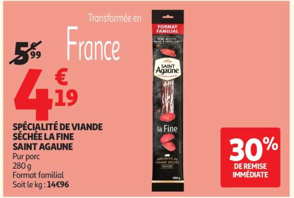 Spécialité de Viande Séchée La Fine Saint-Agaûne