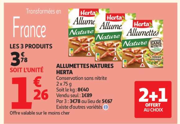 ALLUMETTES NATURES HERTA
