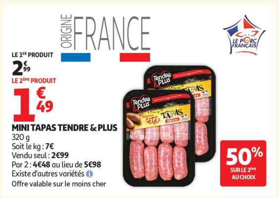 MINI TAPAS TENDRE & PLUS