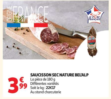 SAUCISSON SEC NATURE BEL'ALP