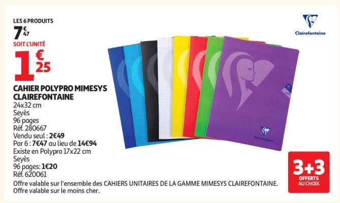 CAHIER POLYPRO MIMESYS CLAIREFONTAINE