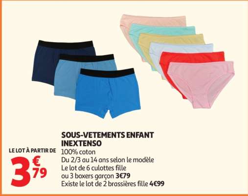 Sous-Vêtements Enfant Inextenso