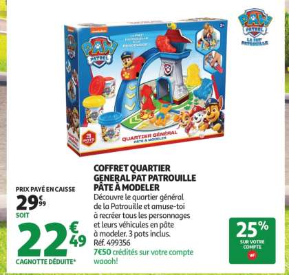 COFFRET QUARTIER GENERAL PAT PATROUILLE PÂTE À MODELER