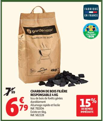 Charbon De Bois Filière Responsable 4 Kg