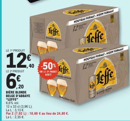 BIÈRE BLONDE BELGE D'ABBAYE 'LEFFE'
