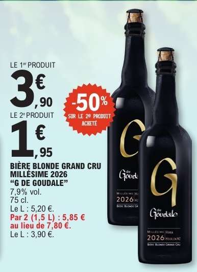 BIÈRE BLONDE GRAND CRU MILLESIME 2026 “G DE GOUDALE”